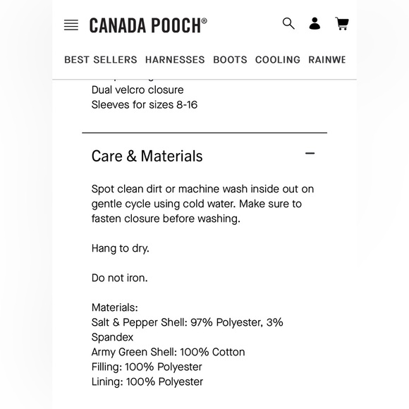 Canada Pooch Alaskan Army Parka Jacket - Size 20" Fits 33-40 LBS Dogs. - Picture 14 of 14